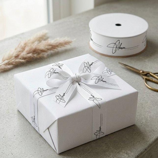 Lazo De Tela Gruesa Custom Small Business Branding  (Custom Small Business Branding Grosgrain Ribbon)