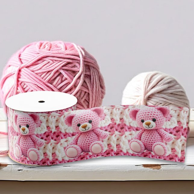Lazo De Tela Gruesa Cute Crocheted Teddy Bear Girl's Baby Shower (Subido por el creador)