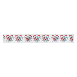 Lazo De Tela Gruesa Cute Seahorses Christmas Ribbon