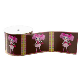 Lazo De Tela Gruesa CutePPretty Girly PinkyP Chica rosa de Kawaii por