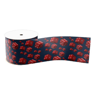 Lazo De Tela Gruesa dados rojo de cinta decorativa