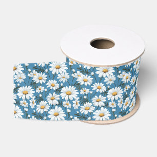 Lazo De Tela Gruesa Daisies Grosgrain Ribbon