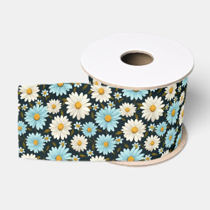 Lazo De Tela Gruesa Daisies Grosgrain Ribbon