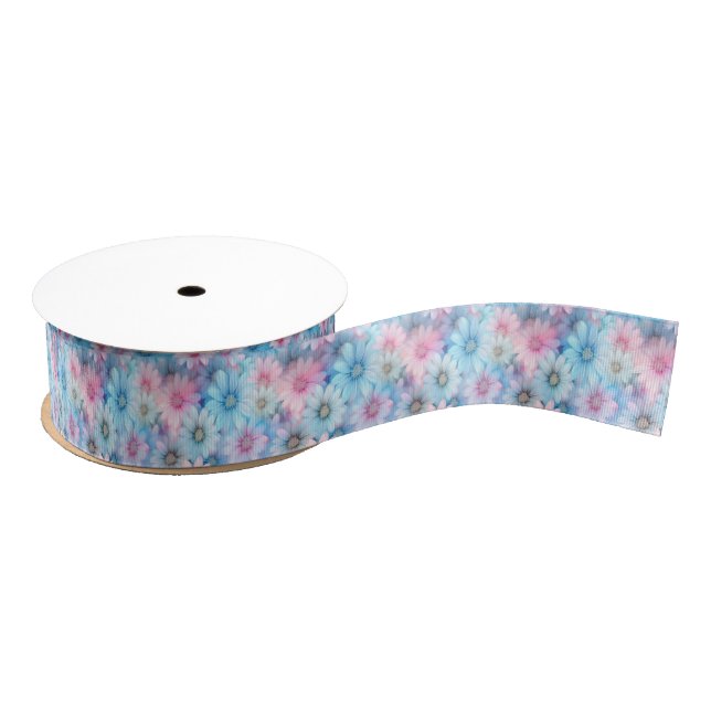 Lazo De Tela Gruesa Daisies Grosgrain Ribbon (Carrete)