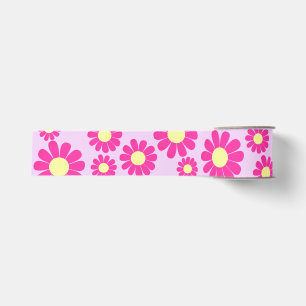 Lazo De Tela Gruesa Daisy Cherry Pink