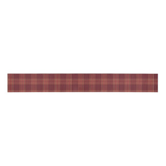 Lazo De Tela Gruesa Dark Red Tartan Plaid