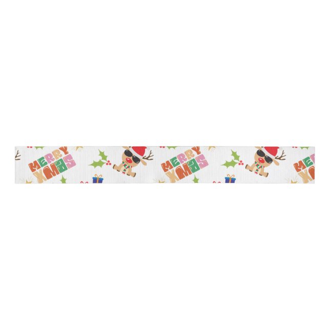 Lazo De Tela Gruesa Decorative Festive Cute Christmas Ribbon (Anverso)