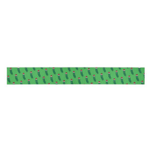 Lazo De Tela Gruesa Dill de Navidad con sombrero de Santa