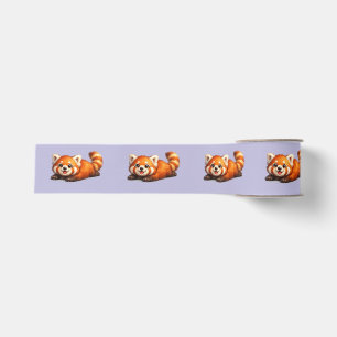 Lazo De Tela Gruesa Diseño de animal Kawaii de Panda Rojo Lindo Relajá