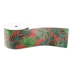 Lazo De Tela Gruesa Diseño de hojas de palmera tropicales de Guay Cint
