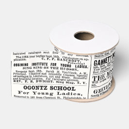 Lazo De Tela Gruesa Diseño de periódicos antiguos