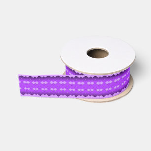 Lazo De Tela Gruesa Diseño de zigzag morado