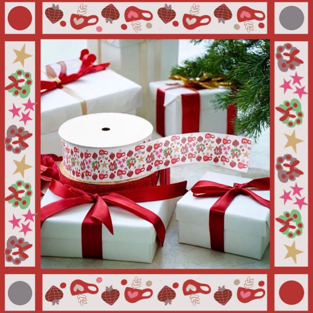 Lazo De Tela Gruesa Diseño navideño feliz (Subido por el creador)