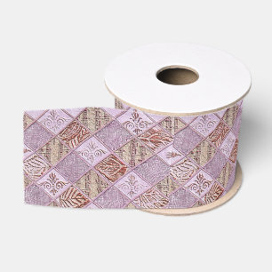 Lazo De Tela Gruesa Diseños De Diamantes En Rosa