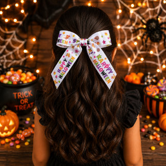 Lazo De Tela Gruesa Dulce Halloween Espeluznante Rosa Naranja Divertid