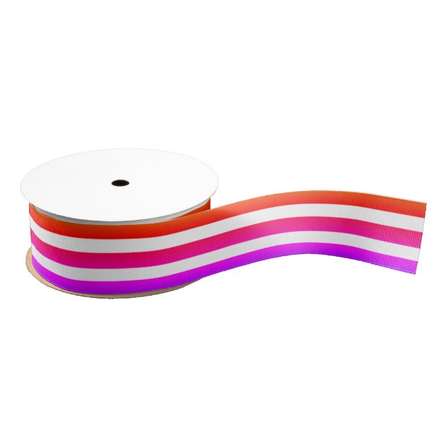 Lazo De Tela Gruesa Elegante Cinta Grosgrain Multicoled Striped (Carrete)