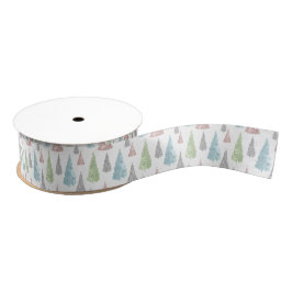 Lazo De Tela Gruesa Elegante Pastel Purpurina Árboles Navidades Grosgr