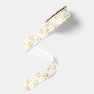 Lazo De Tela Gruesa Elegante patrón de mandala floral de oro de lujo