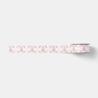 Lazo De Tela Gruesa Elegante tela floral rosa y blanca grabada