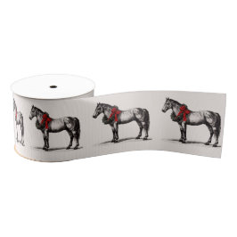 Lazo De Tela Gruesa Equestrian Christmas Horse Festive Vintage Holiday