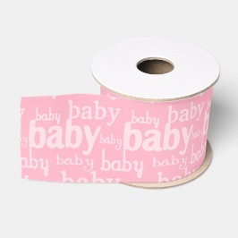 Lazo De Tela Gruesa Es una fiesta de baby shower rosa para niña
