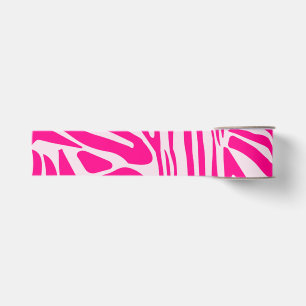 Lazo De Tela Gruesa Estampado de cebra rosa