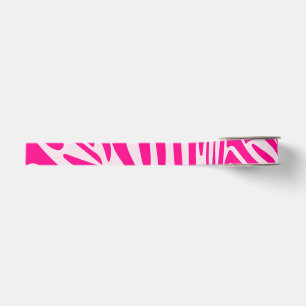 Lazo De Tela Gruesa Estampado de cebra rosa
