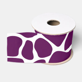 Lazo De Tela Gruesa Estampado de jirafa púrpura, piel de animal de saf