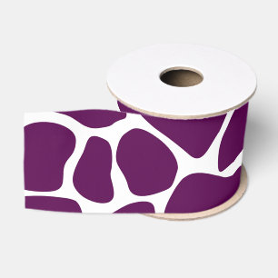 Lazo De Tela Gruesa Estampado de jirafa púrpura, piel de animal de saf