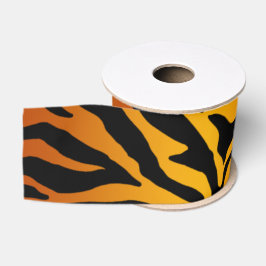 Lazo De Tela Gruesa Estampado de rayas de tigre