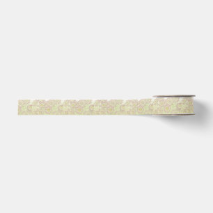 Lazo De Tela Gruesa Estilo Vintage Elegante, Cinta Floral Beige