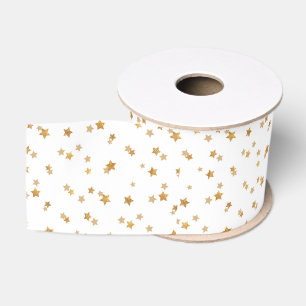 Lazo De Tela Gruesa Estrellas de oro
