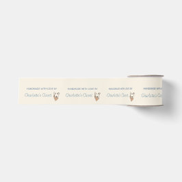 Lazo De Tela Gruesa Etiqueta de logotipo personalizado para artículos