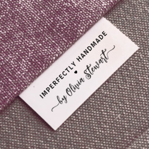 Lazo De Tela Gruesa Etiquetas Personalizadas para Artículos Hechos a M