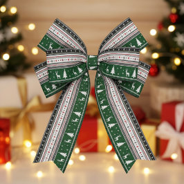 Lazo De Tela Gruesa Fair Isle Holiday Knit