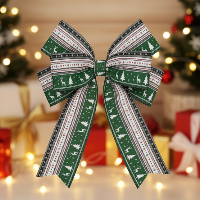 Lazo De Tela Gruesa Fair Isle Holiday Knit (Subido por el creador)