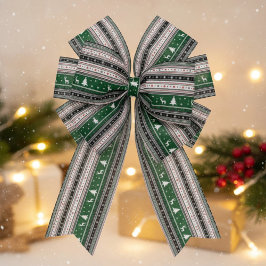 Lazo De Tela Gruesa Fair Isle Holiday Knit