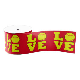 Lazo De Tela Gruesa Fastpitch Softball Love Wrapbon Ribbon