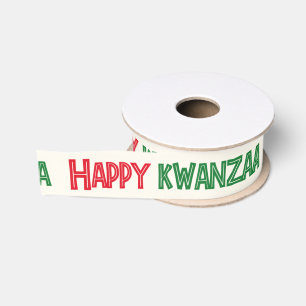 Lazo De Tela Gruesa Felicitación Feliz Kwanzaa