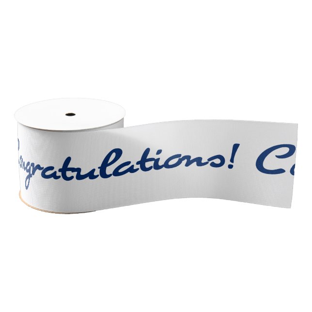 Lazo De Tela Gruesa Felicitaciones Resistencia Azul (Carrete)