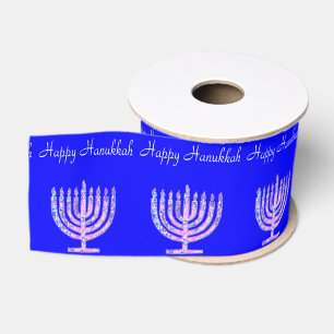 Lazo De Tela Gruesa Feliz Hanukkah Menorah David' Fave