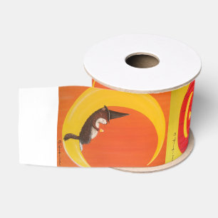 Lazo De Tela Gruesa Feliz "Ms Elizabeth" Halloween Ribbon