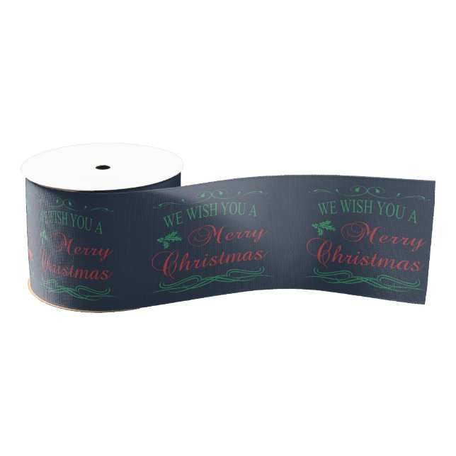 Lazo De Tela Gruesa Feliz Navidad (Carrete)