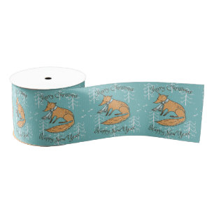 Lazo De Tela Gruesa Feliz Navidad Fox Cozy