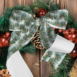 Lazo De Tela Gruesa Festividad del venado de Woodland en invierno