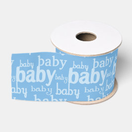 Lazo De Tela Gruesa Fiesta de Baby Shower Azul Es Un Niño