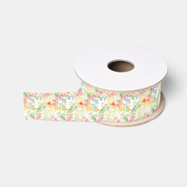 Lazo De Tela Gruesa Floral en colores pastel