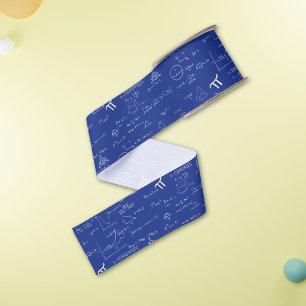 Lazo De Tela Gruesa Fórmulas Matemáticas Azul Marino