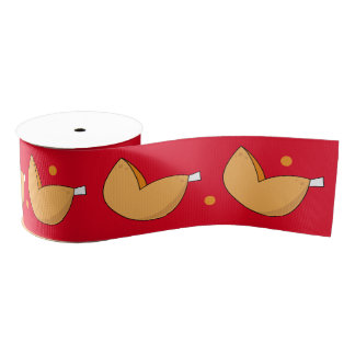 Lazo De Tela Gruesa Fortune Cookie Chinese Good Luck Patterned