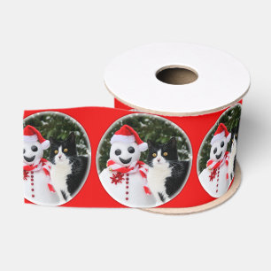Lazo De Tela Gruesa Foto de un Mascota gracioso para Navidades de Cat